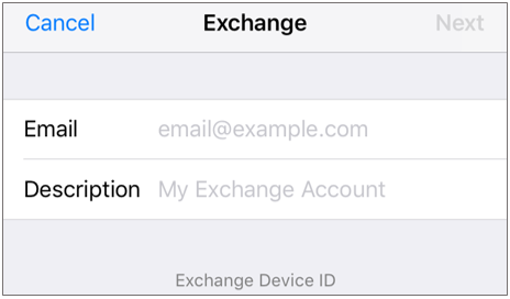 Exchange Email and Description Fields