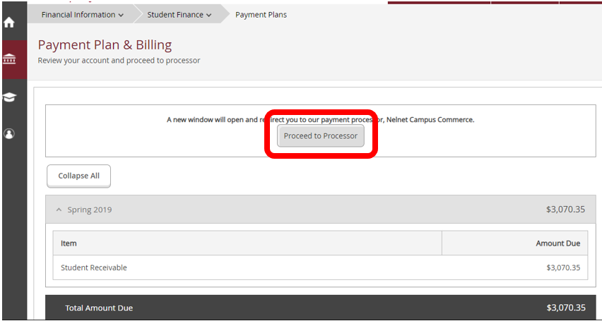 Screenshot of Selfservice Button