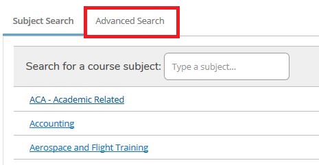 Advanced Search Tab