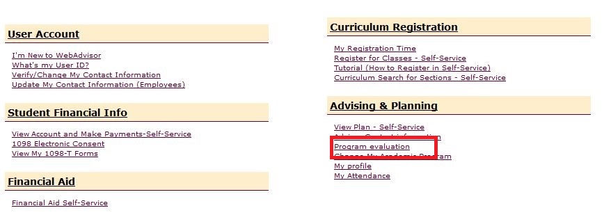 Program Evaluation link