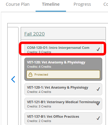 Timeline section link
