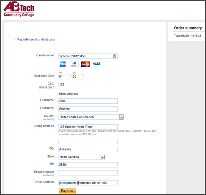 payment review screen where you click pay now again