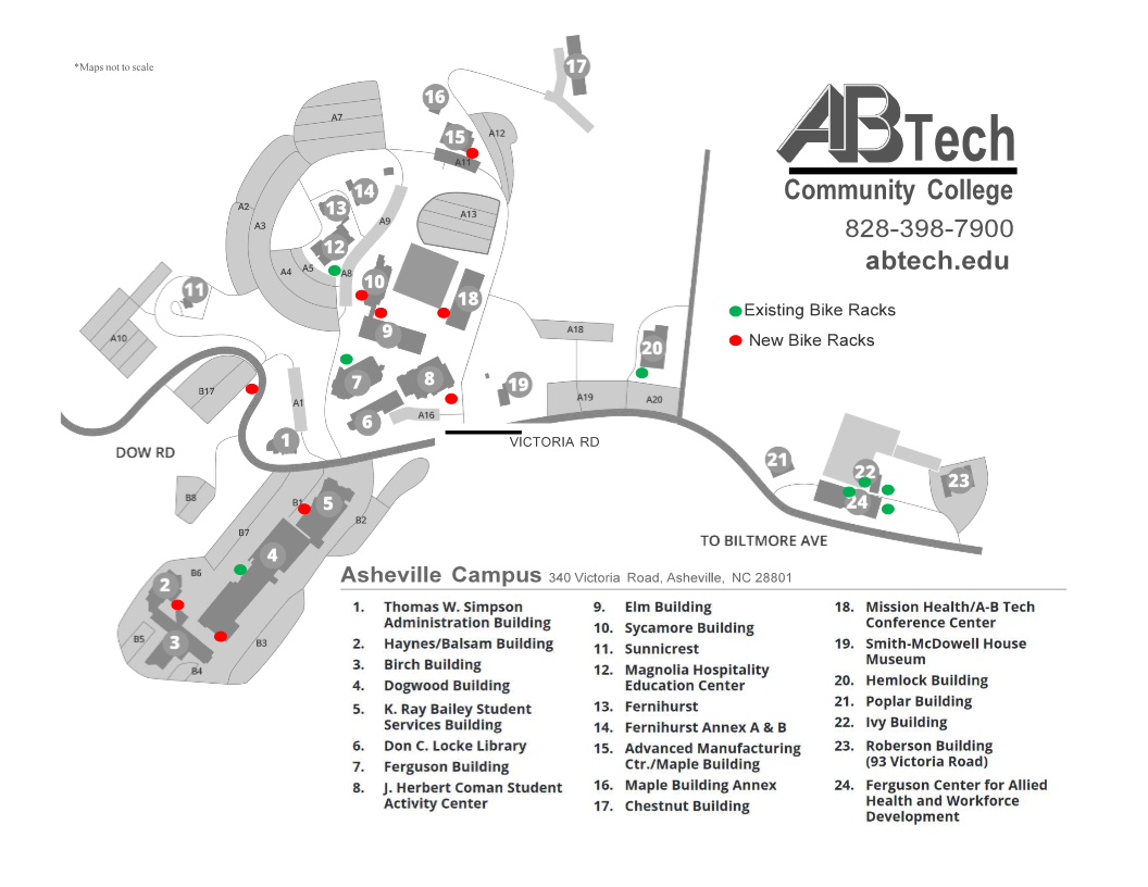 where to park bikes at A-B Tech