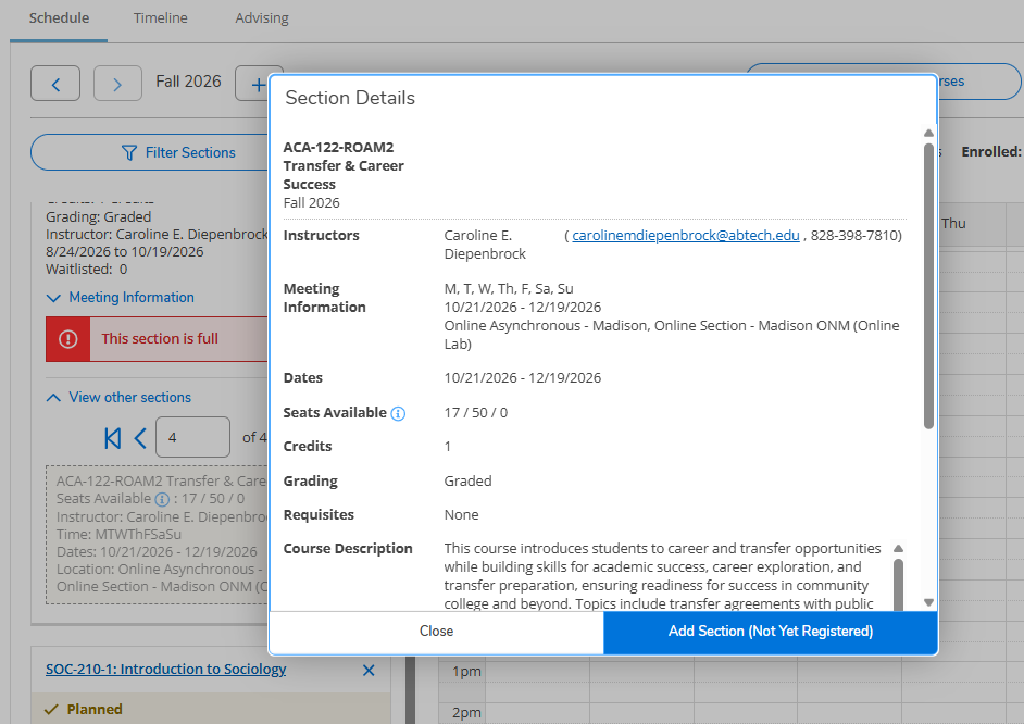 add section button