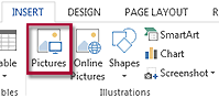 Image under Illustrations group under Insert tab